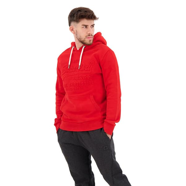 Superdry Hættetrøje Embossed Vintage Logo Rød S Mand