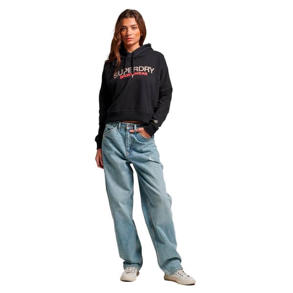 Superdry Huppari Sportswear Logo Boxy Musta XS Nainen