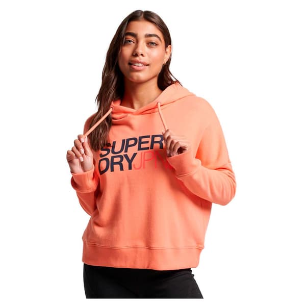 Superdry Hættetrøje Sportswear Logo Boxy Orange XS Kvinde