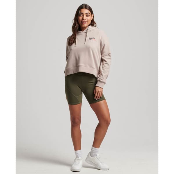 Superdry Luvtröja Sportswear Logo Boxy Beige S Kvinna