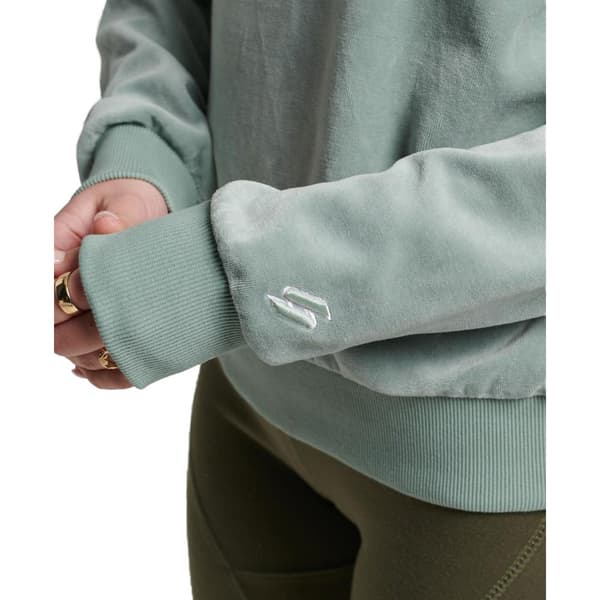 Superdry Tröja Velour Graphic Boxy Grönt S Kvinna