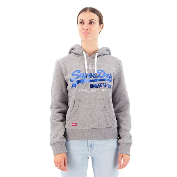 Superdry Huppari Vintage Logo Athletic Harmaa L Nainen