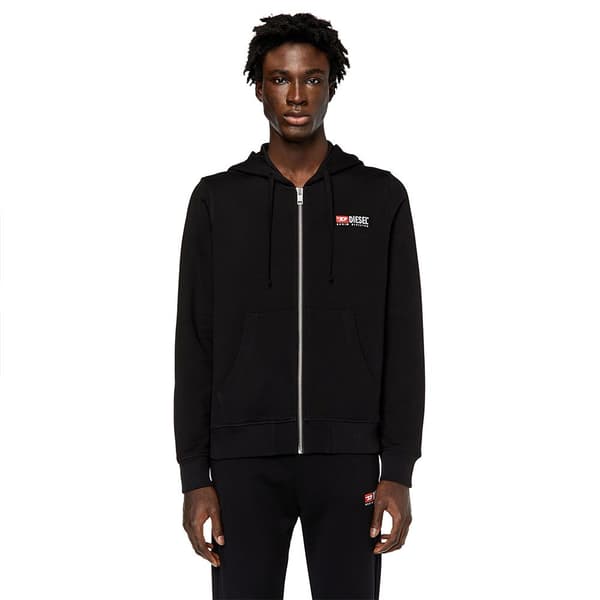 Diesel Sweatshirt Med Fuld Lynlås Ginn Sort S Mand