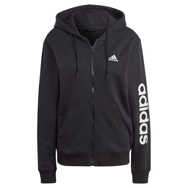 Adidas Sweatshirt Med Full Dragkedja Lin Ft Svart XS / Regular Kvinna