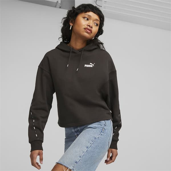 Puma Luvtröja Ess Tape Fl Svart M Kvinna
