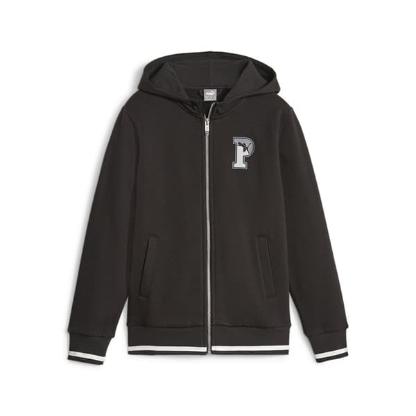 Puma Sweatshirt Med Full Dragkedja Squad Svart 9-10 Years Pojke