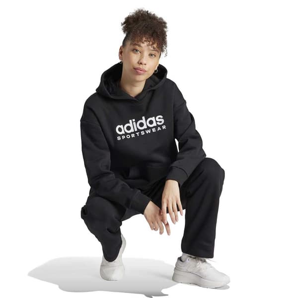 Adidas Luvtröja All Szn Fleece Graphic Svart XS Kvinna
