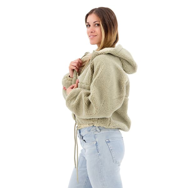 Superdry Sweatshirt Med Full Dragkedja Borg Boxy Brun L Kvinna