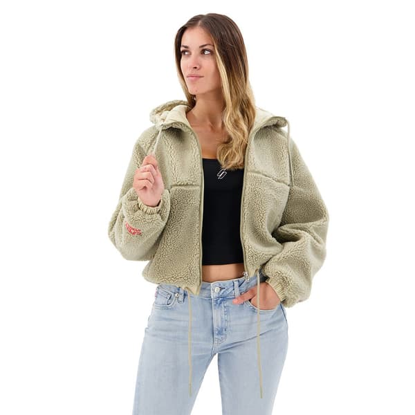 Superdry Sweatshirt Med Full Dragkedja Borg Boxy Brun L Kvinna