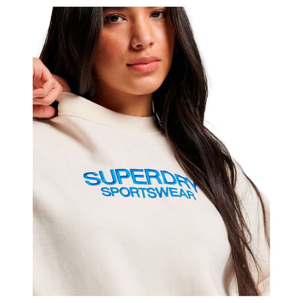 Superdry Huppari Embroidered Loose Beige S Nainen