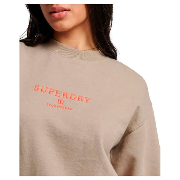 Superdry Tröja Embroidered Loose Beige XS Kvinna