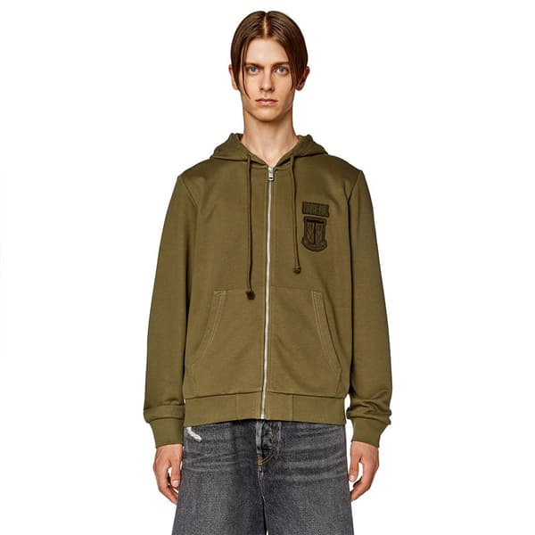 Diesel Sweatshirt Med Full Dragkedja Ginn K10 Grönt M Man
