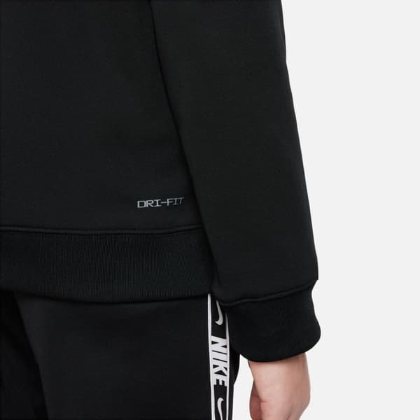 Nike Sweatshirt Med Full Dragkedja Sportswear Repeat Pk Svart 10-12 Years Pojke