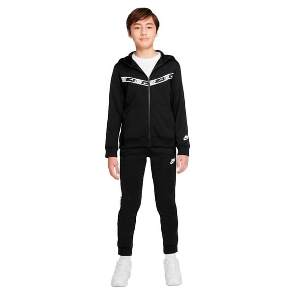 Nike Sweatshirt Med Full Dragkedja Sportswear Repeat Pk Svart 10-12 Years Pojke