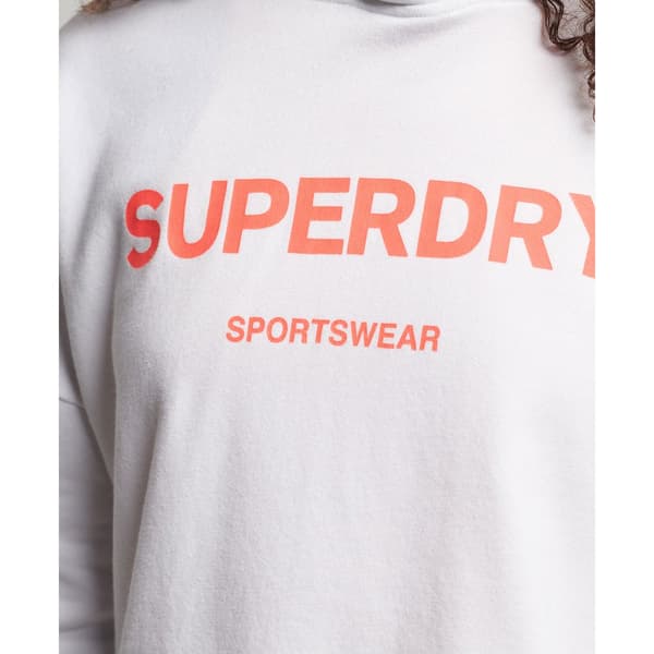 Superdry Luvtröja Code Core Sport Crop Box Vit 2XS Kvinna