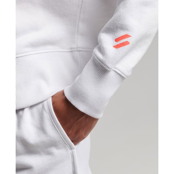 Superdry Luvtröja Code Core Sport Crop Box Vit 2XS Kvinna