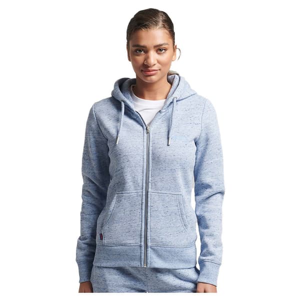 Superdry Sweatshirt Med Full Dragkedja Vintage Logo Emb Blå XS Kvinna