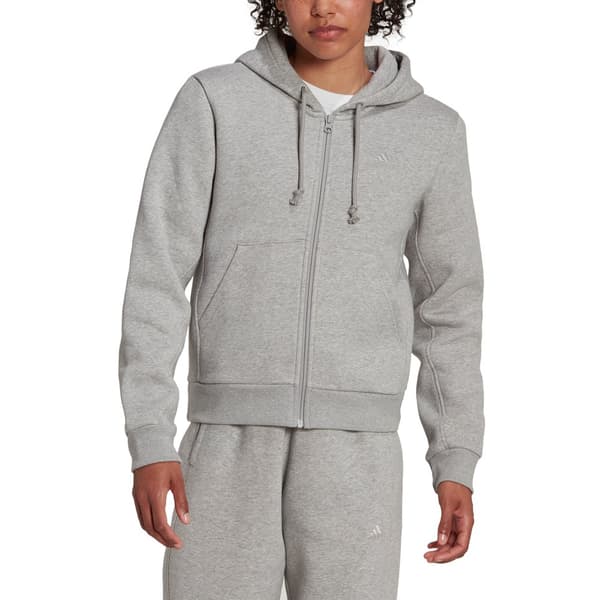 Adidas Sweatshirt Med Fuld Lynlås All Sznt Grå S / Regular Kvinde
