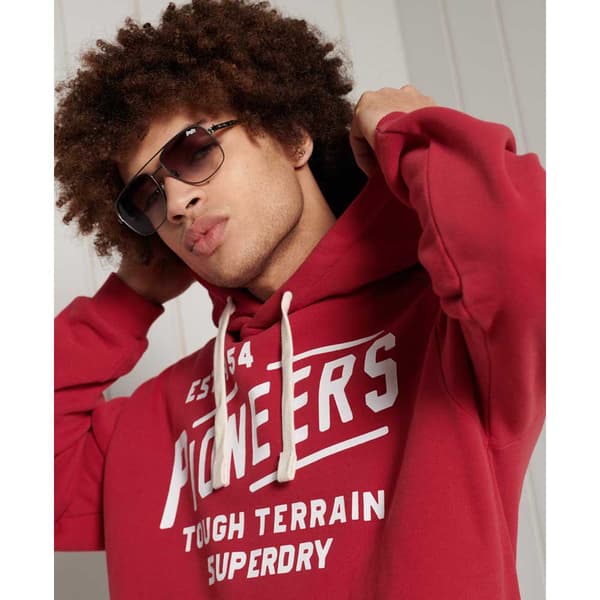 Superdry Luvtröja Heritage Mountain Graphic Röd L Man
