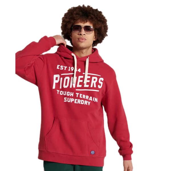 Superdry Luvtröja Heritage Mountain Graphic Röd L Man