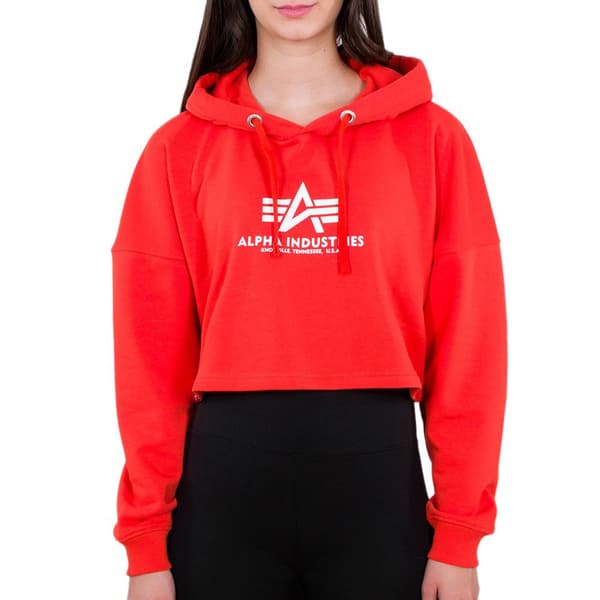 Alpha Industries Basic Cos Hættetrøje Rød S Kvinde