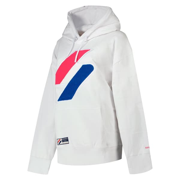 Superdry Luvtröja Code Logo Che Os Vit XS-S Kvinna