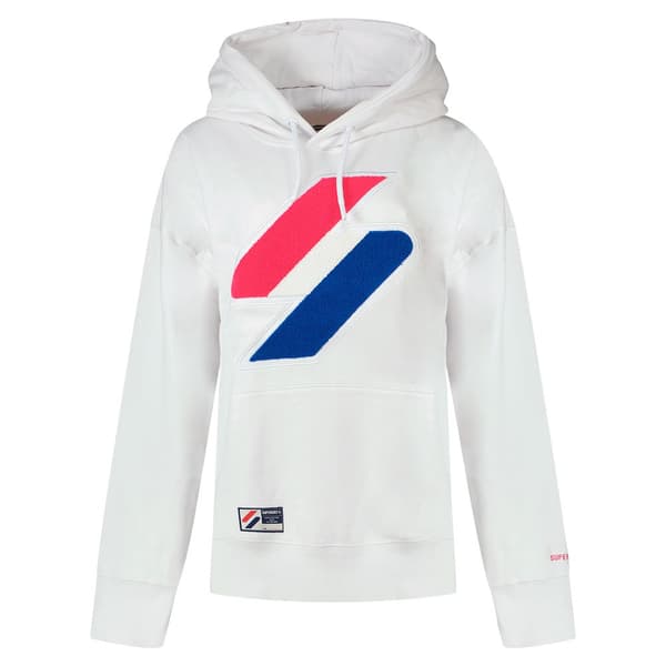 Superdry Luvtröja Code Logo Che Os Vit XS-S Kvinna