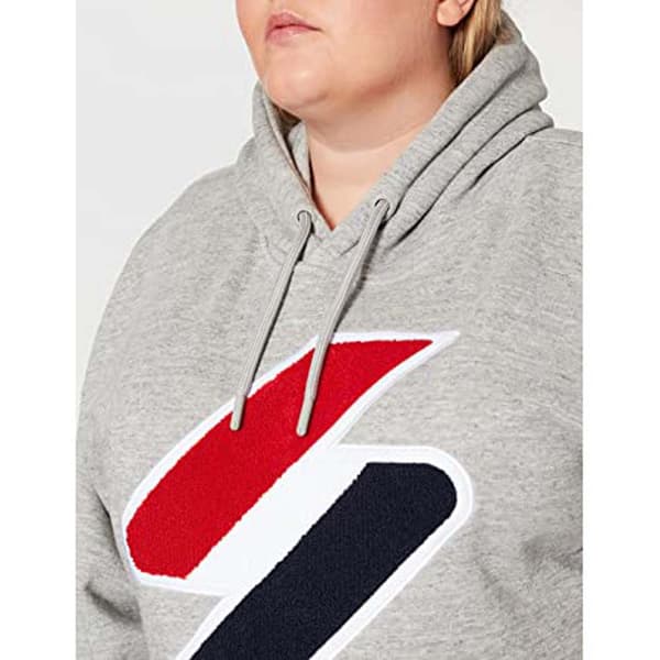 Superdry Luvtröja Code Logo Che Os Grå M-L Kvinna