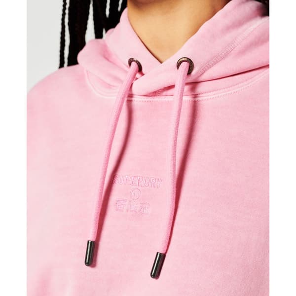 Superdry Luvtröja Code Cl Garment Dye Os Rosa XS-S Kvinna