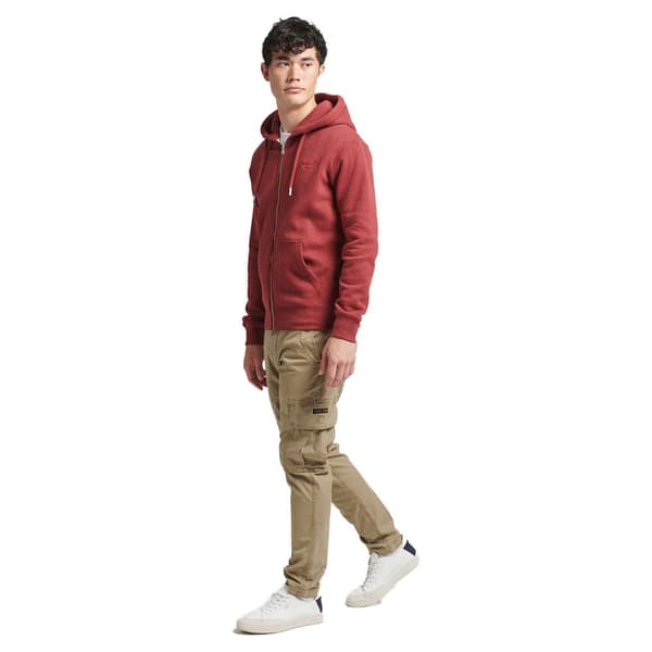 Superdry Sweatshirt Med Full Dragkedja Vintage Logo Emb Hood Röd XS Man