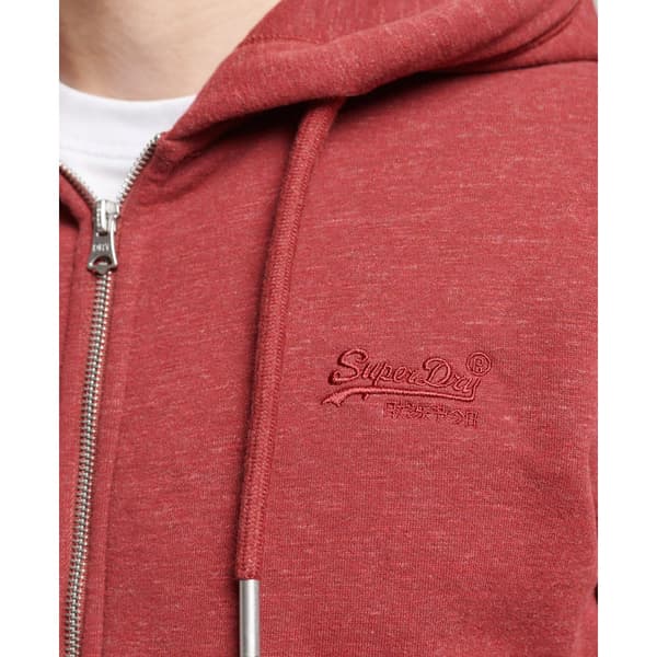 Superdry Sweatshirt Med Full Dragkedja Vintage Logo Emb Hood Röd XS Man