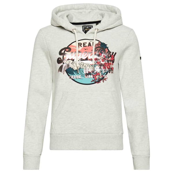 Superdry Luvtröja Japanese Vintge Logo Graphic Grå XS Kvinna
