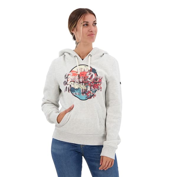Superdry Luvtröja Japanese Vintge Logo Graphic Grå XS Kvinna
