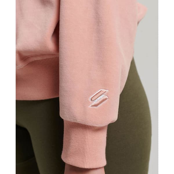 Superdry Tröja Velour Graphic Boxy Orange S Kvinna