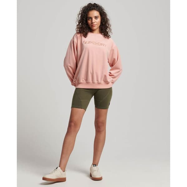 Superdry Tröja Velour Graphic Boxy Orange S Kvinna