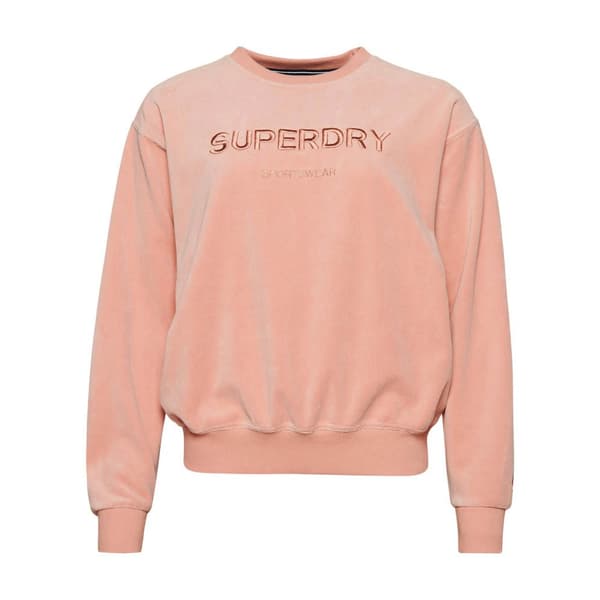 Superdry Tröja Velour Graphic Boxy Orange S Kvinna