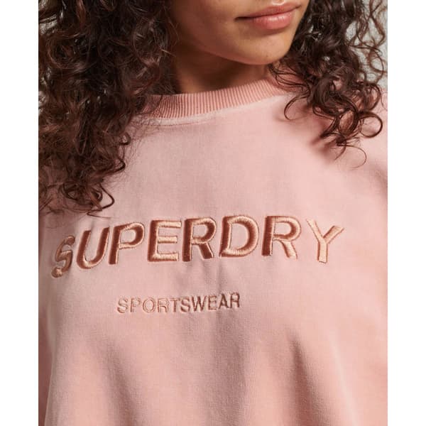 Superdry Tröja Velour Graphic Boxy Orange S Kvinna