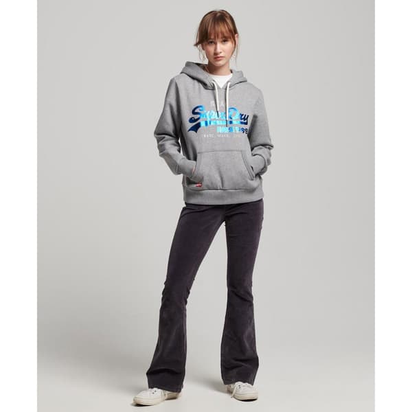 Superdry Luvtröja Vintage Logo Athletic Grå 2XS Kvinna