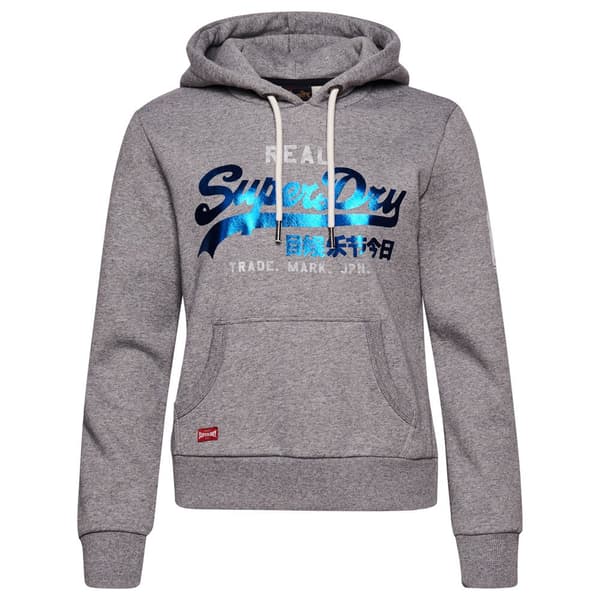 Superdry Luvtröja Vintage Logo Athletic Grå 2XS Kvinna