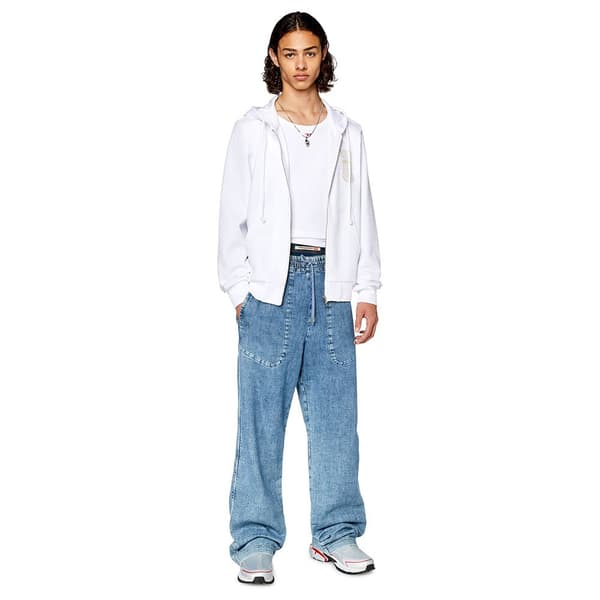 Diesel Sweatshirt Med Full Dragkedja Ginn K10 Vit 2XL Man