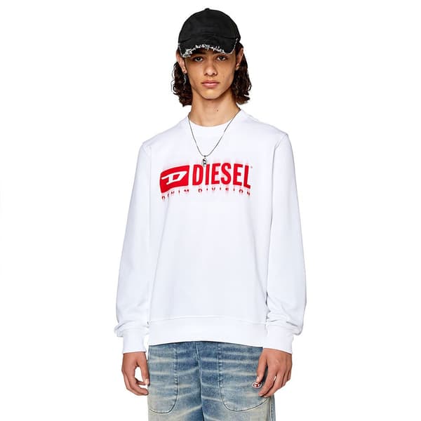 Diesel Sweatshirt Ginn L8 Hvid S Mand
