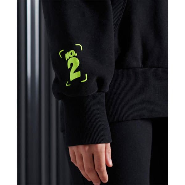 Superdry Luvtröja Super 5 Deconstruct Svart M Kvinna