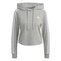 Pikkukuva 2 / 4: Adidas Raidallinen Leikattu Huppari Essentials 3 Harmaa XL Nainen