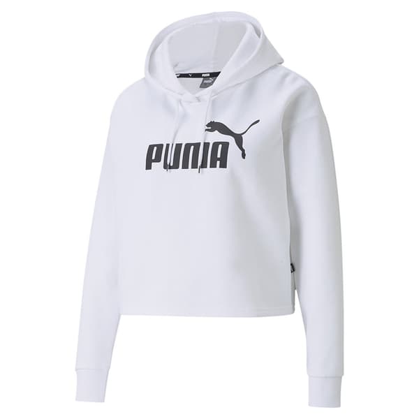 Puma Essential Cropped Logo Vit M Kvinna