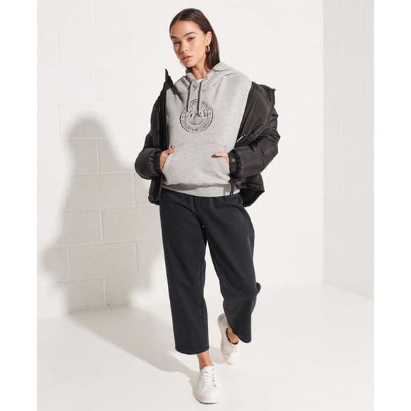 Superdry Huppari Expedition Graphic Crop Harmaa S Nainen