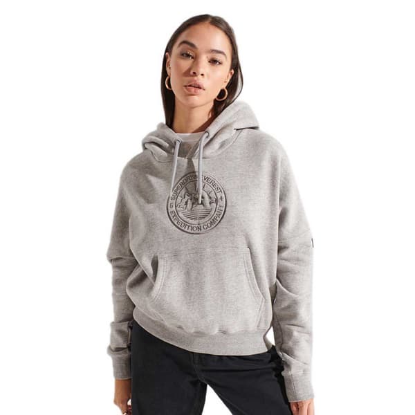 Superdry Huppari Expedition Graphic Crop Harmaa S Nainen