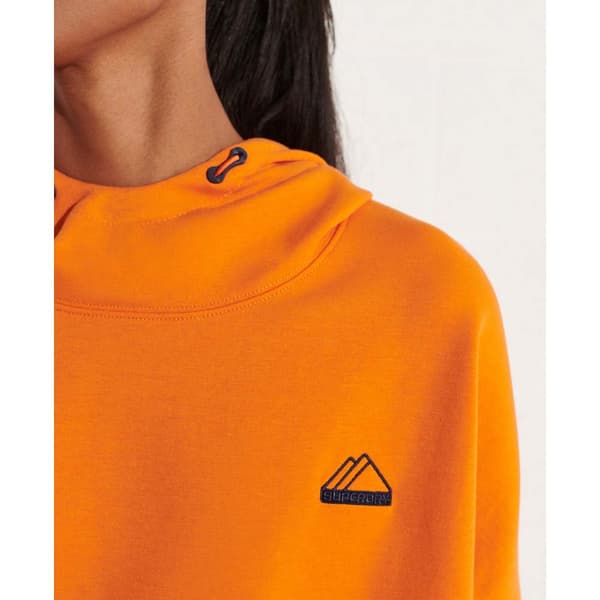 Superdry Hættetrøje Mountain Tech Crop Orange S Kvinde