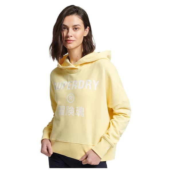 Superdry Huppari Code Core Sport Crop Box Keltainen L Nainen