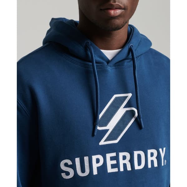 Superdry Luvtröja Code Sl Stacked Apq Blå S Man