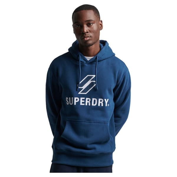 Superdry Luvtröja Code Sl Stacked Apq Blå S Man